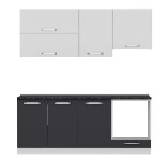 Minar 200 Cm Mutfak Dolabı Beyaz Antrasit 200-A8