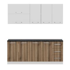 Minar 200 Cm Mutfak Dolabı Beyaz Dore 200-D1