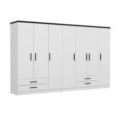 Kale Plus 7 Kapak 4 Çekmece Zincir Dolap - Beyaz