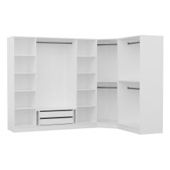 Minar Kale190 7 Kapaklı 2Ç Köşe Dolap Beyaz Mebran