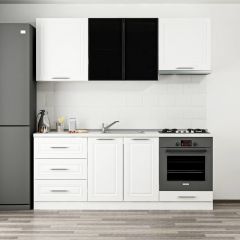 Minar 200 Cm Mbr C + Alm. Füme Cam Mutfak Dolabı Byz 200-Mcacb1