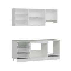 Minar 200 Cm Mbr C + Alm. Füme Cam Mutfak Dolabı Byz 200-Mcacb1