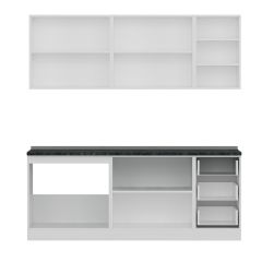 Minar 205 Cm Mutfak Dolabı Beyaz Antrasit 205-A1