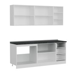 Minar 205 Cm Mutfak Dolabı Beyaz Antrasit 205-A1