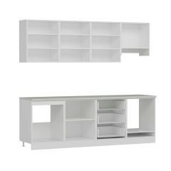 Minar 240 Cm Mbr C + Alm. Füme Cam Mutfak Dolabı Byz 240-Mcacb1