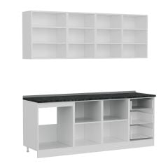 Minar 210 Cm Mutfak Dolabı Beyaz Antrasit 210-A1