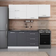 Minar 210 Cm Mutfak Dolabı Beyaz Antrasit 210-A4