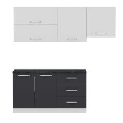 Minar 210 Cm Mutfak Dolabı Beyaz Antrasit 210-A4