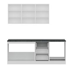 Minar 210 Cm Mutfak Dolabı Beyaz Antrasit 210-A6