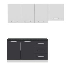 Minar 210 Cm Mutfak Dolabı Beyaz Antrasit 210-A7