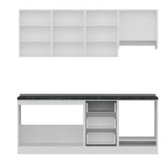 Minar 210 Cm Mutfak Dolabı Beyaz Antrasit 210-A8