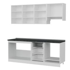 Minar 210 Cm Mutfak Dolabı Beyaz Antrasit 210-A8