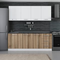 Minar 210 Cm Mutfak Dolabı Beyaz Dore 210-D1