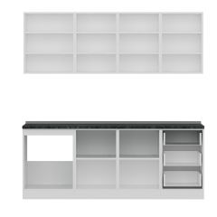 Minar 210 Cm Mutfak Dolabı Beyaz Dore 210-D1