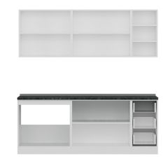 Minar 210 Cm Mutfak Dolabı Beyaz Dore 210-D2