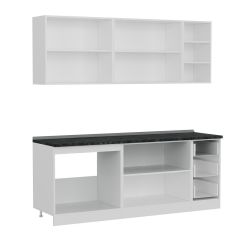 Minar 210 Cm Mutfak Dolabı Beyaz Dore 210-D2