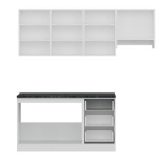 Minar 210 Cm Mutfak Dolabı Beyaz Dore 210-D7