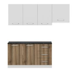 Minar 210 Cm Mutfak Dolabı Beyaz Dore 210-D7