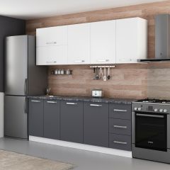 Minar 220 Cm Mutfak Dolabı Beyaz Antrasit 220-A2