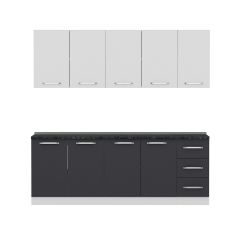 Minar 220 Cm Mutfak Dolabı Beyaz Antrasit 220-A3