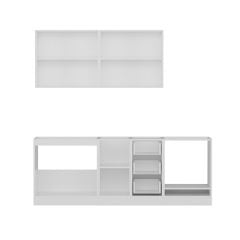 Minar 220 Cm Mutfak Dolabı Beyaz Antrasit 220-A4