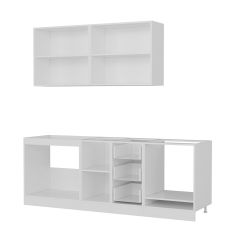 Minar 220 Cm Mutfak Dolabı Beyaz Antrasit 220-A4