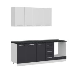 Minar 220 Cm Mutfak Dolabı Beyaz Antrasit 220-A4