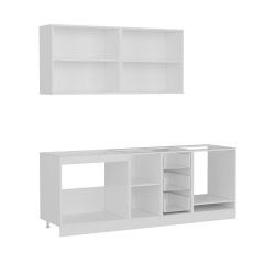 Minar 220 Cm Mutfak Dolabı Beyaz Antrasit 220-A4