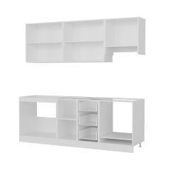 Minar 220 Cm Mutfak Dolabı Beyaz Antrasit 220-A6