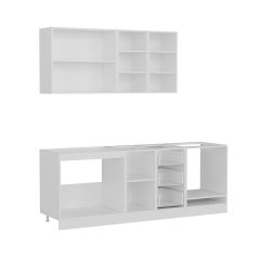 Minar 220 Cm Mutfak Dolabı Beyaz Antrasit 220-A7