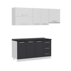 Minar 220 Cm Mutfak Dolabı Beyaz Antrasit 220-A8