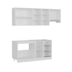 Minar 220 Cm Mutfak Dolabı Beyaz Antrasit 220-A8