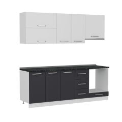 Minar 220 Cm Mutfak Dolabı Beyaz Antrasit 220-A9