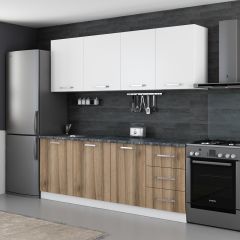 Minar 220 Cm Mutfak Dolabı Beyaz Dore 220-D1