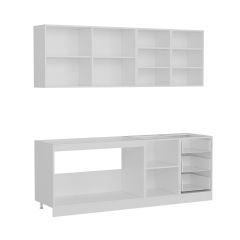 Minar 220 Cm Mutfak Dolabı Beyaz Dore 220-D1