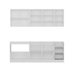 Minar 220 Cm Mutfak Dolabı Beyaz Dore 220-D2