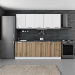 Minar 220 Cm Mutfak Dolabı Beyaz Dore 220-D3