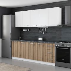 Minar 220 Cm Mutfak Dolabı Beyaz Dore 220-D3