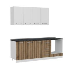 Minar 220 Cm Mutfak Dolabı Beyaz Dore 220-D4