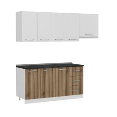 Minar 220 Cm Mutfak Dolabı Beyaz Dore 220-D5