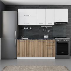 Minar 220 Cm Mutfak Dolabı Beyaz Dore 220-D8