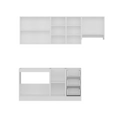 Minar 220 Cm Mutfak Dolabı Beyaz Dore 220-D8