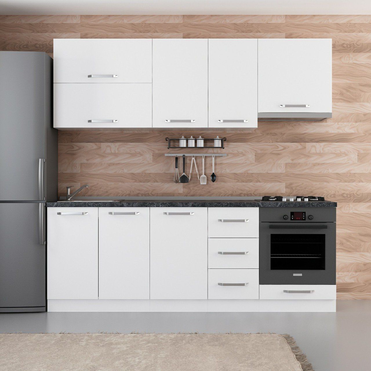 Minar 225 Cm Mutfak Dolabı Beyaz 225-B5