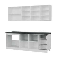 Minar 225 Cm Mutfak Dolabı Beyaz Antrasit 225-A1