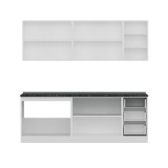 Minar 225 Cm Mutfak Dolabı Beyaz Antrasit 225-A2