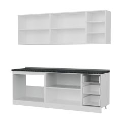 Minar 225 Cm Mutfak Dolabı Beyaz Antrasit 225-A2