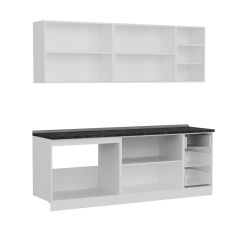 Minar 225 Cm Mutfak Dolabı Beyaz Antrasit 225-A2