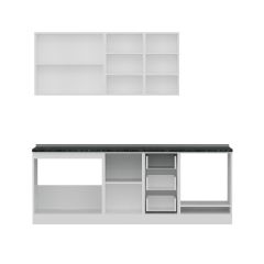 Minar 225 Cm Mutfak Dolabı Beyaz Antrasit 225-A3