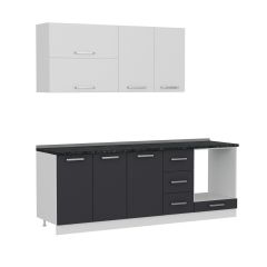 Minar 225 Cm Mutfak Dolabı Beyaz Antrasit 225-A3