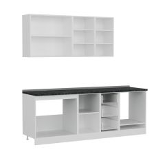 Minar 225 Cm Mutfak Dolabı Beyaz Antrasit 225-A3